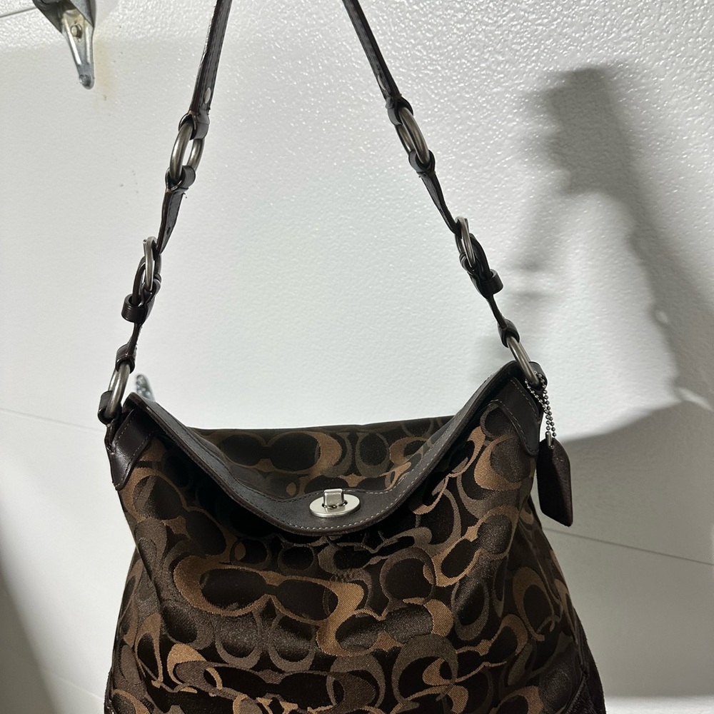 Coach Brown Signature Shoulder Bag